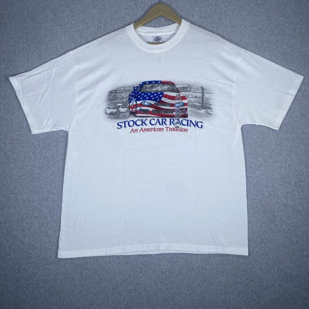 Vintage Stock Car Racing American Tradition Delta T-Shirt Mens XL White NEW